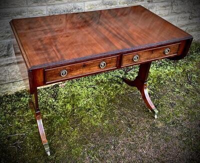 Regency mahogany console table