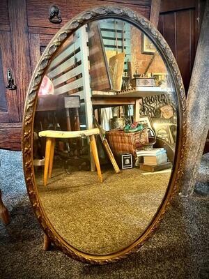 Large Vintage Oval Mirror