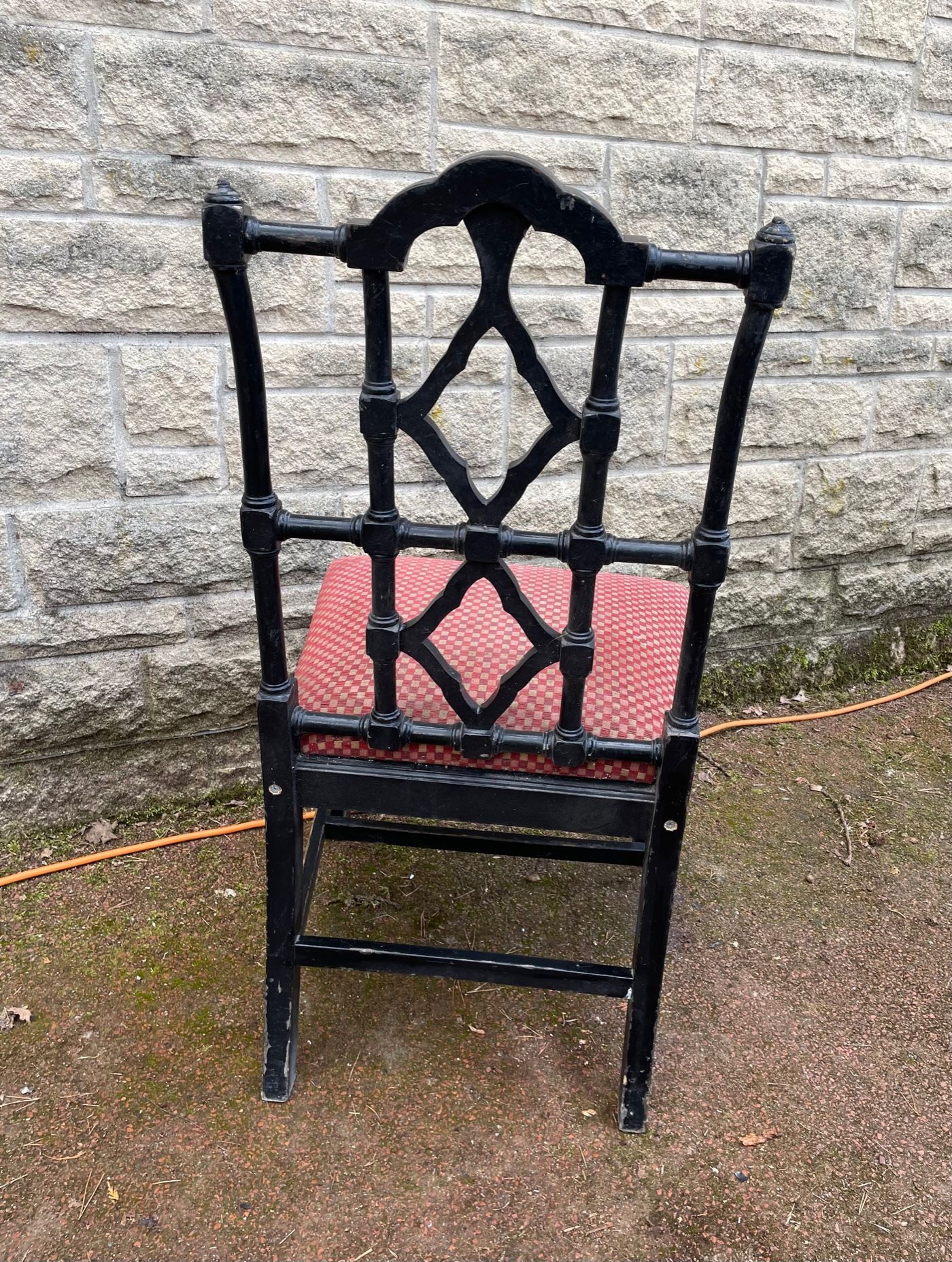 A Pair of Gothic Chairs in Black