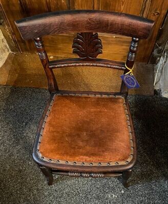 Victorian Bedroom Chair with Pineapple Motif