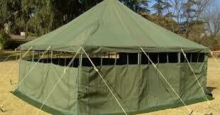 ARMY WATERPROOF CANVASS PEG AND POLE TENT
