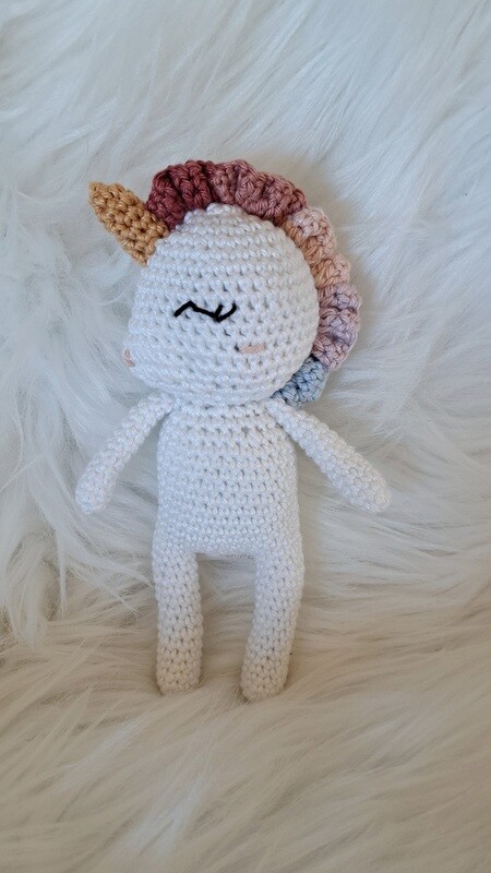 Petite Poupée Licorne crocheté en fil de coton