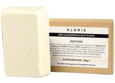 Kloris Restore  Hempextract Bath Block (Magnesium)