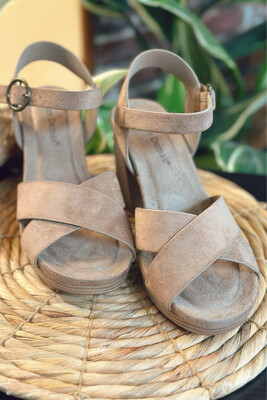 Morgen Taupe Strappy Heeled Sandal