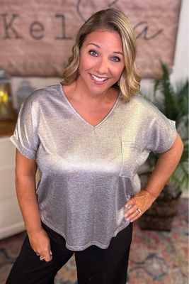 Shimmer Metallic Tee