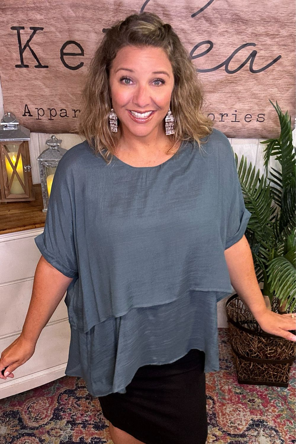 Seaweed Double Layer Blouse