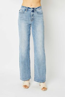 Judy Blue High Rise Light Straight Leg Jeans