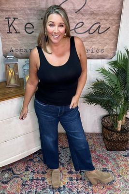 Lovervet Tummy Control Wide Cropped Jean