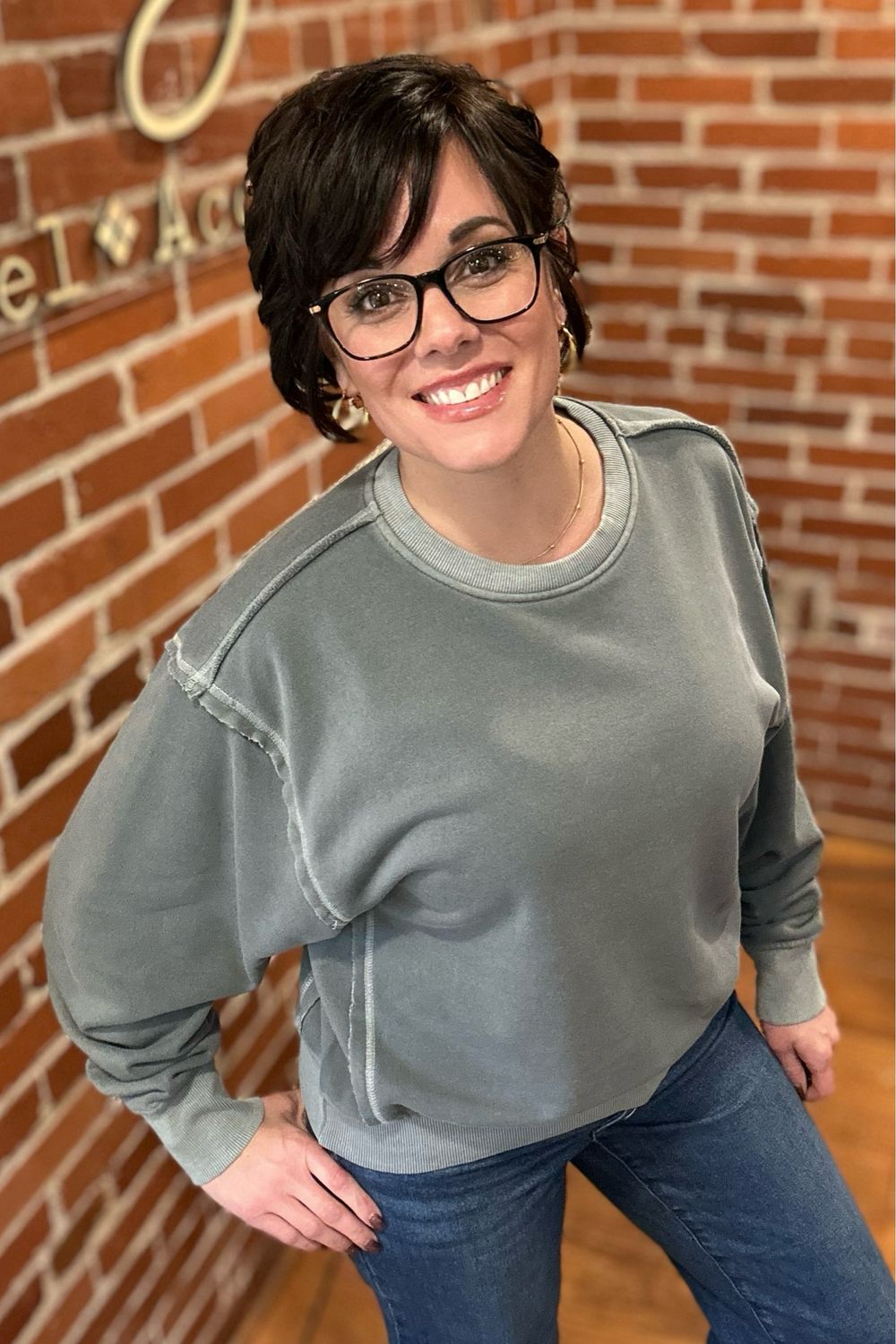 Jade Pigment Dyed Sweatshirt