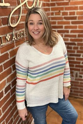 Ivory Rainbow Sweater