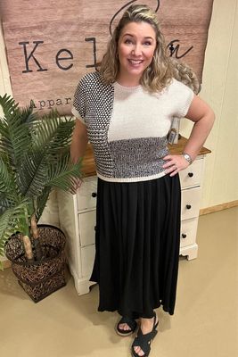 Black Box Pleat Maxi Skirt