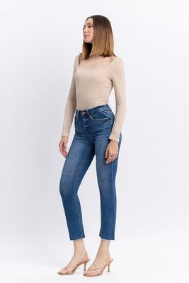 Lovervet Slim Cropped Straight Leg Jean