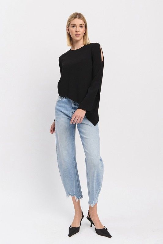 Lovervet Light Wash Barrel Leg Jeans