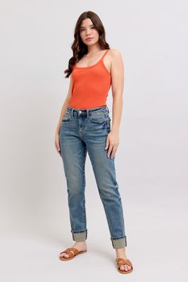 Judy Blue Double Cuff Boyfriend Jean