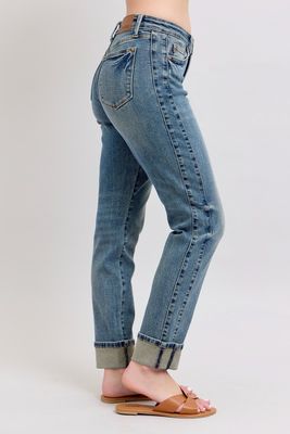 Judy Blue Double Cuff Boyfriend Jean