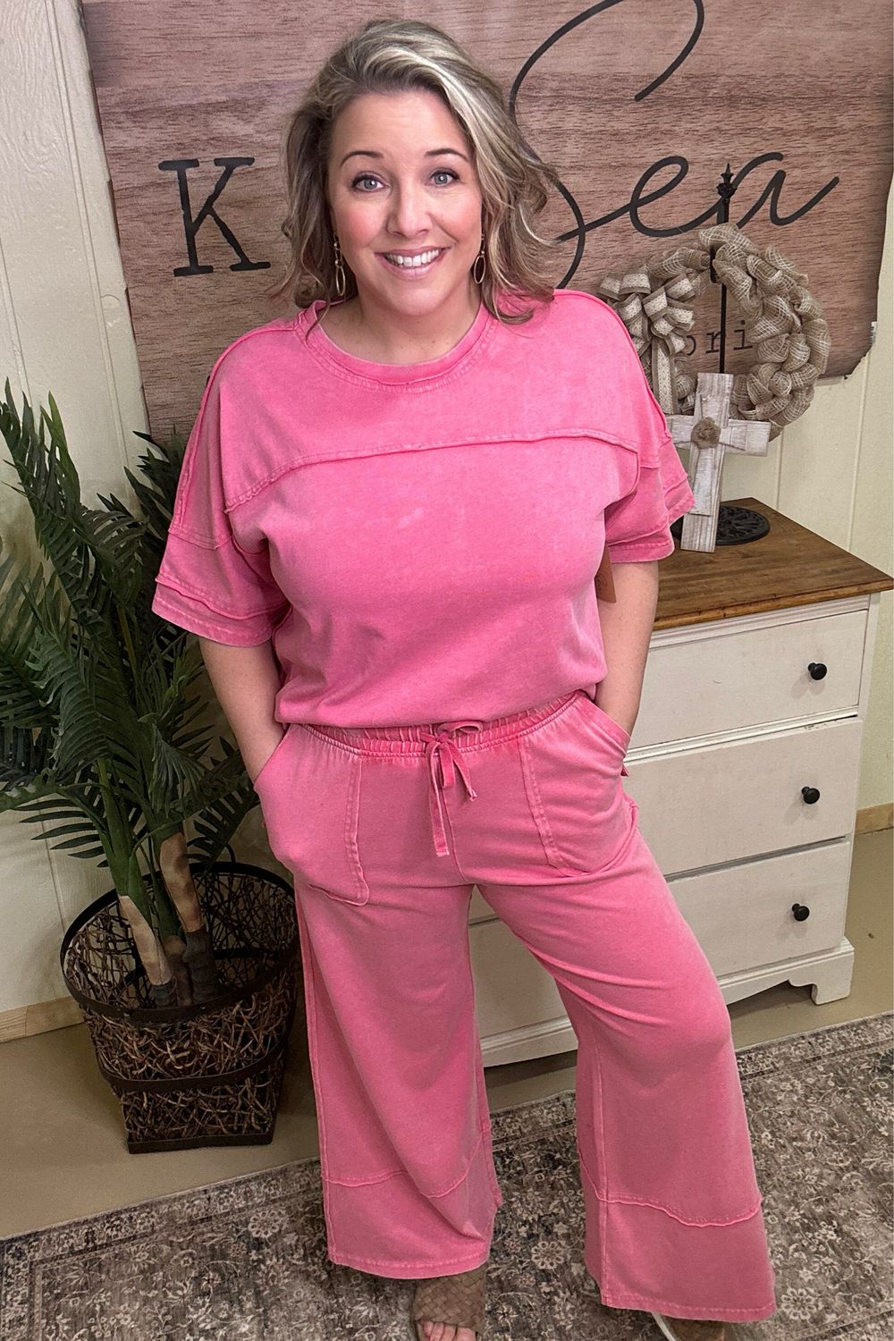 Wide Leg Cropped Pant