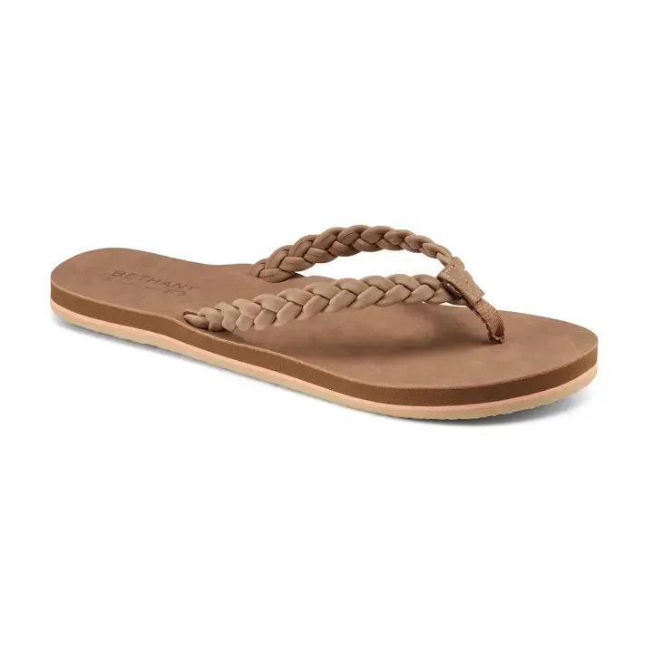 Cobian USA Tan Braided Pacifica Flip-Flop