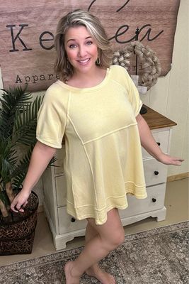 Sweet Corn French Terry Tunic Top