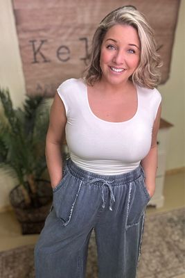 White Sleeveless Super Soft Tee