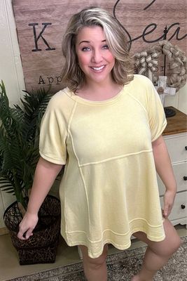 Sweet Corn French Terry Tunic Top