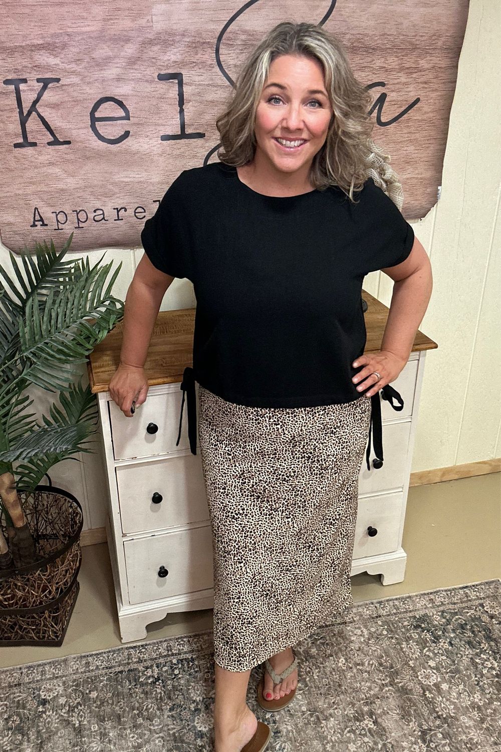Brown Leopard Skirt