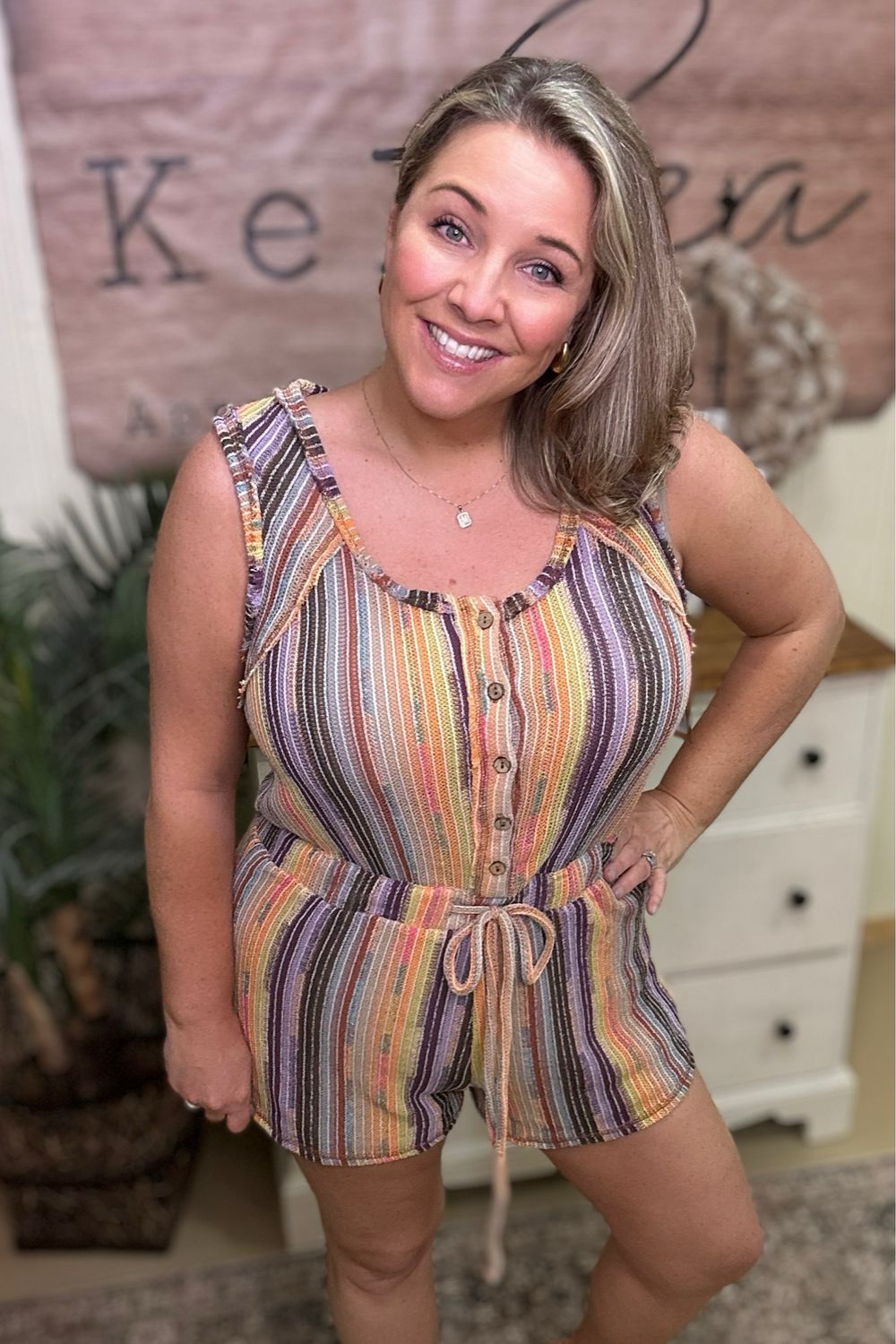 Brick Stripe Romper