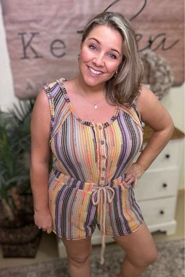 Brick Stripe Romper