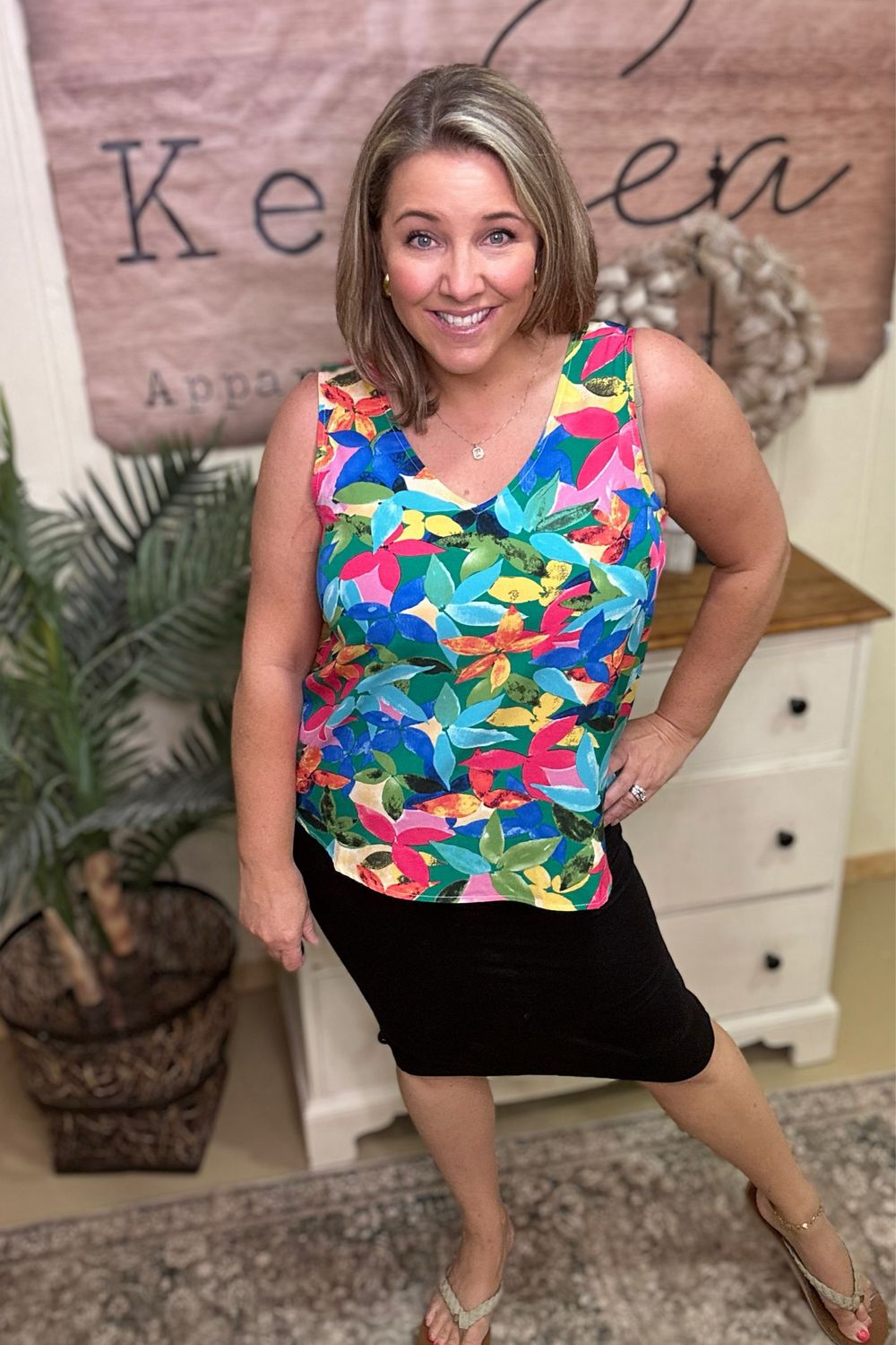 Kelly Summer Floral Tank