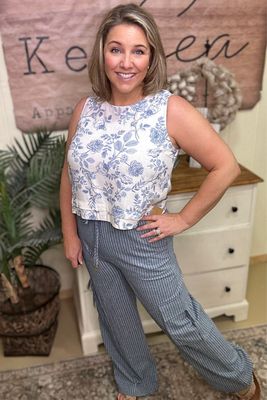 Denim Stripe Cargo Pant