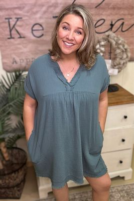 Cotton Gauze Dress Cover-Up