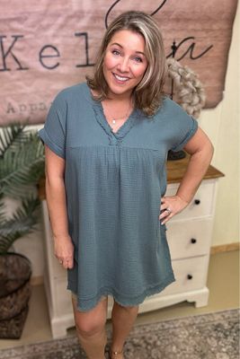 Cotton Gauze Dress Cover-Up