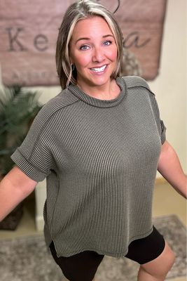 Dark Olive Urban Ribbed Tee