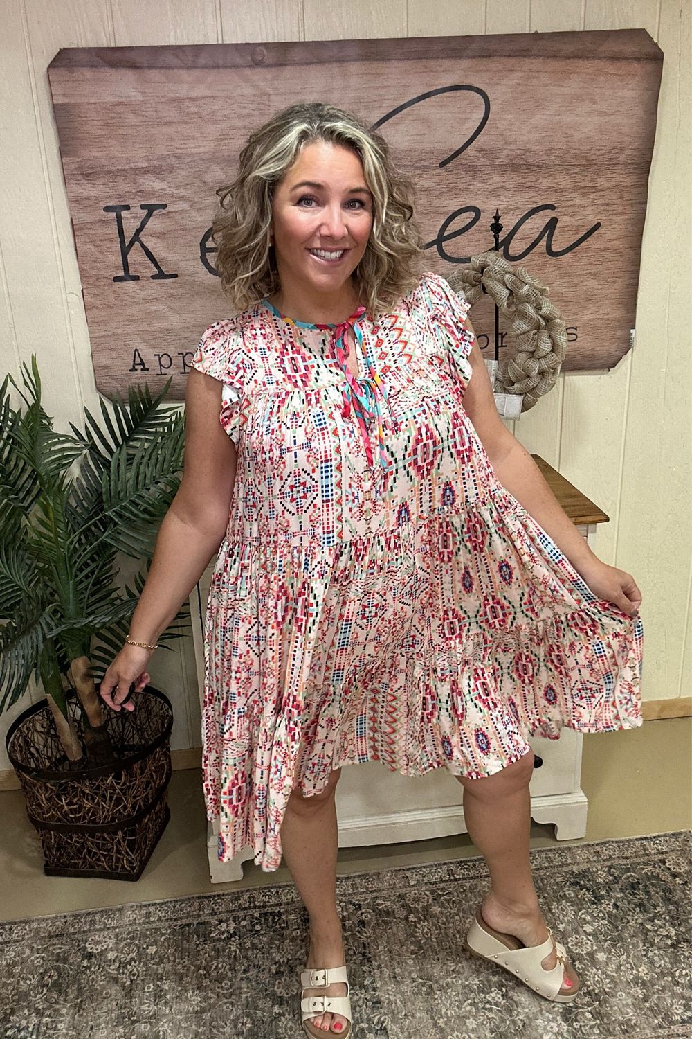 Berry Mix Mosaic Dress