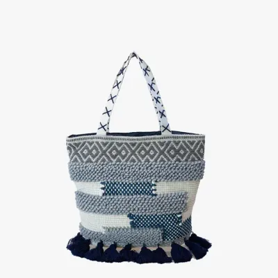 Natural Woven Boho Tote