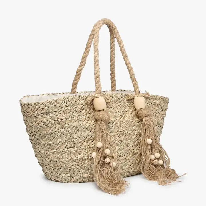 Alden Seagrass Tote with Robe Handles