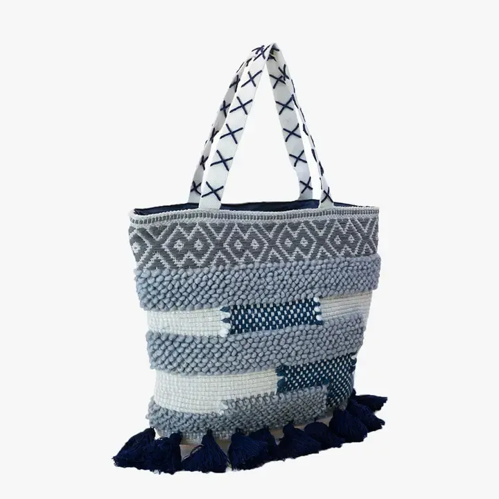 Natural Woven Boho Tote