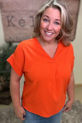 Sunset Orange Airflow Top