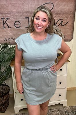 Dusty Jade Sporty Mini Dress