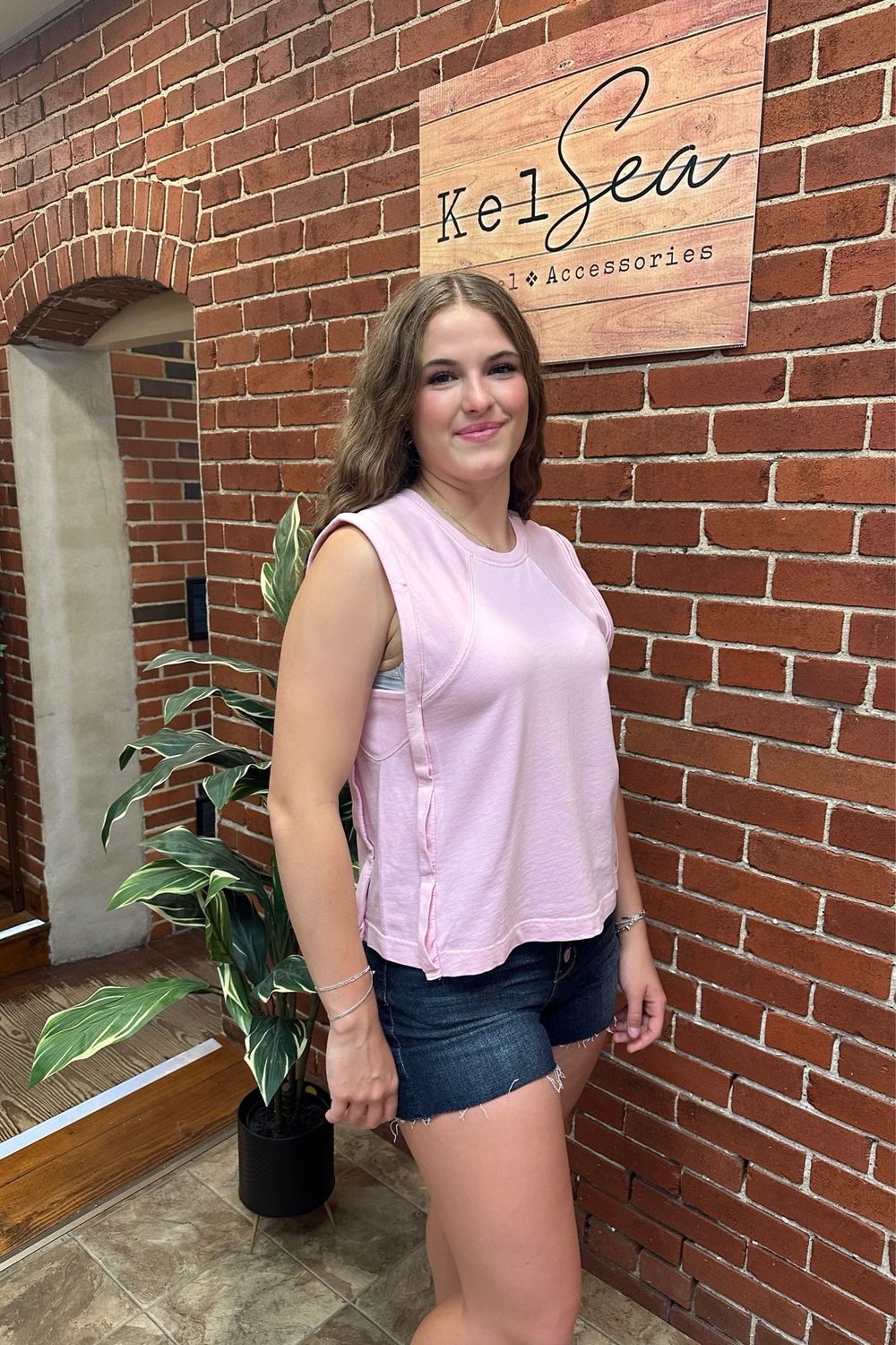 DZ Soft Pink Muscle Tee