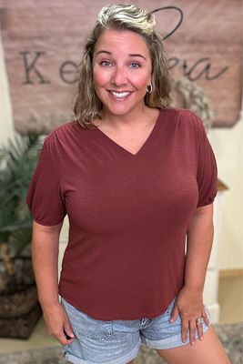 Burgundy Soft Jersey Tee