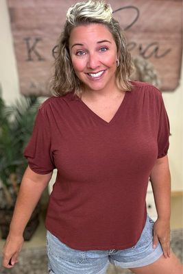 Burgundy Soft Jersey Tee