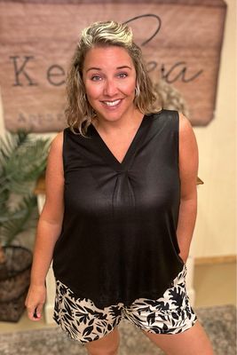 Black Sheer Slinky Tank