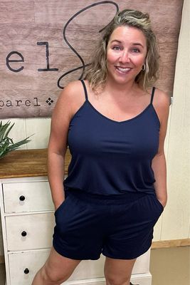 Navy Viscose Modal Cami
