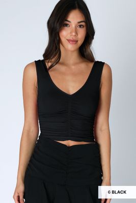 NikiBiki V Neck Shirred Tank