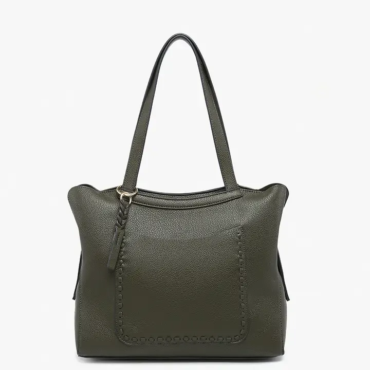 Jen &amp; Co. Hunter Pocket Front Distressed Tote