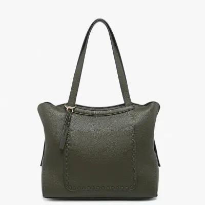 Jen &amp; Co. Hunter Pocket Front Distressed Tote