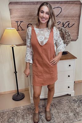 Adjustable Strap Denim Overall Dress