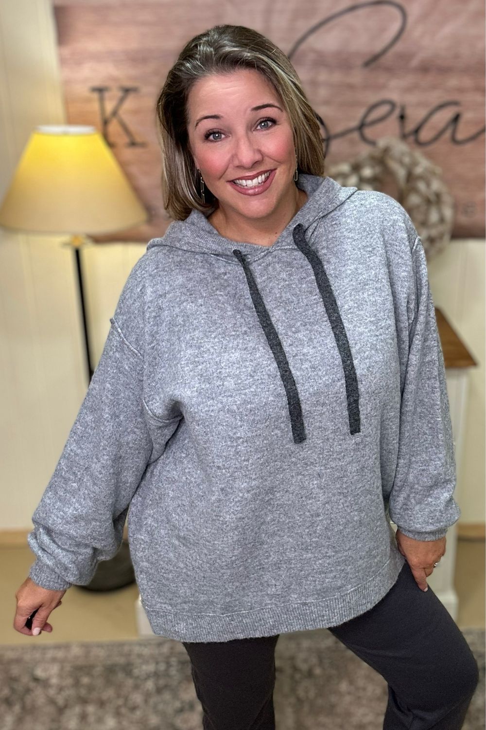 Heather Grey Hoodie Sweater