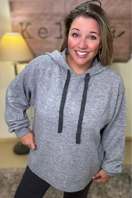 Heather Grey Hoodie Sweater