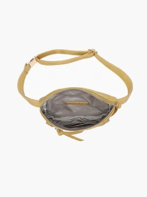 Jen & Co. Charcoal Astrid Distressed Sling Bag